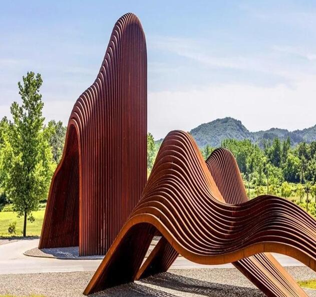 项城锈钢板造型
